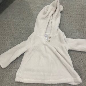 Carter's White Fleece Baby Jacket with Hood
